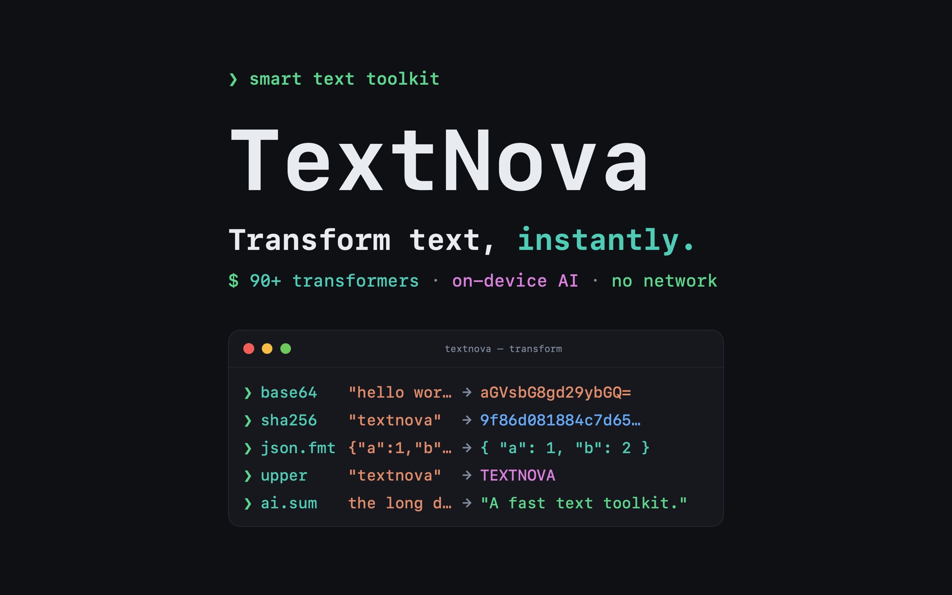 TextNova screenshot 1